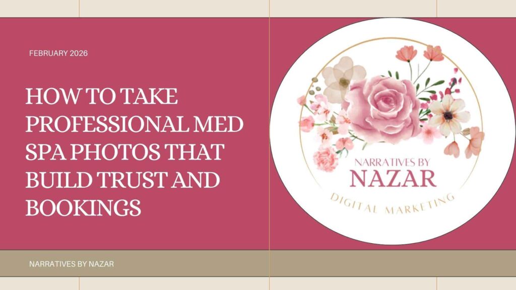 Branded guide cover for how to take professional med spa photos that build trust and bookings