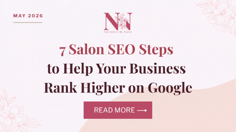 Salon SEO guide showing tips to help beauty businesses rank higher on Google